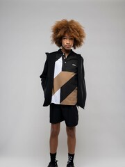 BOSS Brown Geometric Printed Logo Polo Shirt - Image 1 of 1