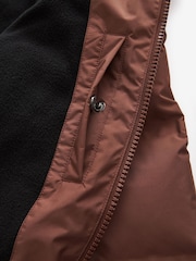 Rust Brown Non Hooded Shower Resistant Puffer Coat - Image 11 of 13