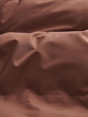 Rust Brown Non Hooded Shower Resistant Puffer Coat - Image 13 of 13
