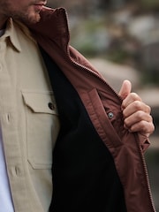 Rust Brown Non Hooded Shower Resistant Puffer Coat - Image 7 of 13