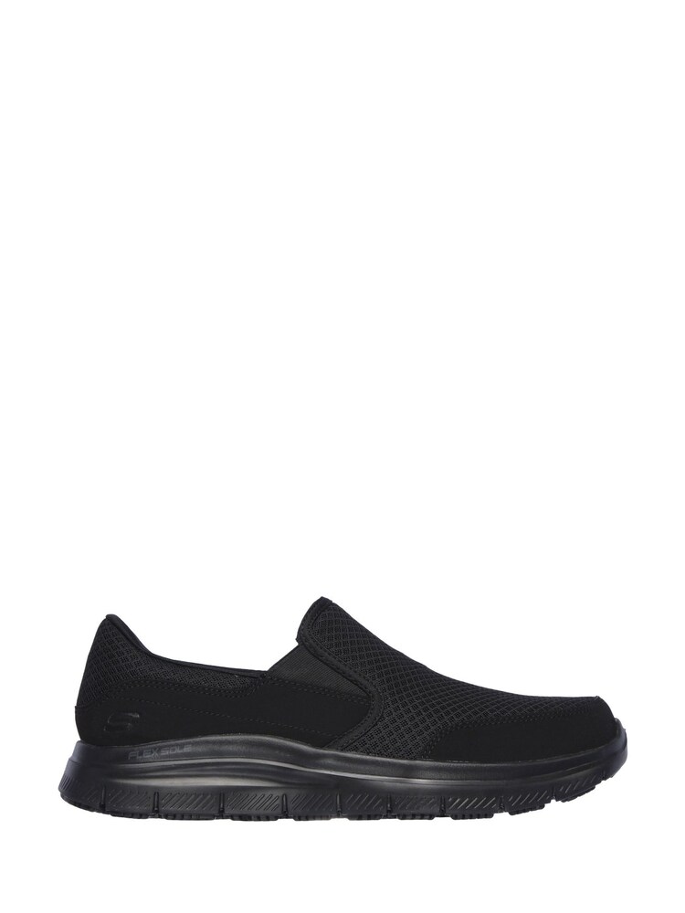 Skechers Black Work Relaxed Fit: Mens Flex Advantage McAllen Slip Resistant Shoes - Image 1 of 4