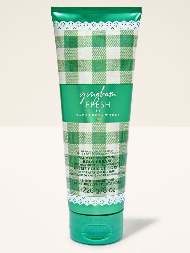 Bath & Body Works Gingham Fresh Ultimate Hydration Body Cream 226g - Image 1 of 4 Bath & Body Works Gingham Fresh Ultimate Hydration Body Cream 226g - Image 1 of 4