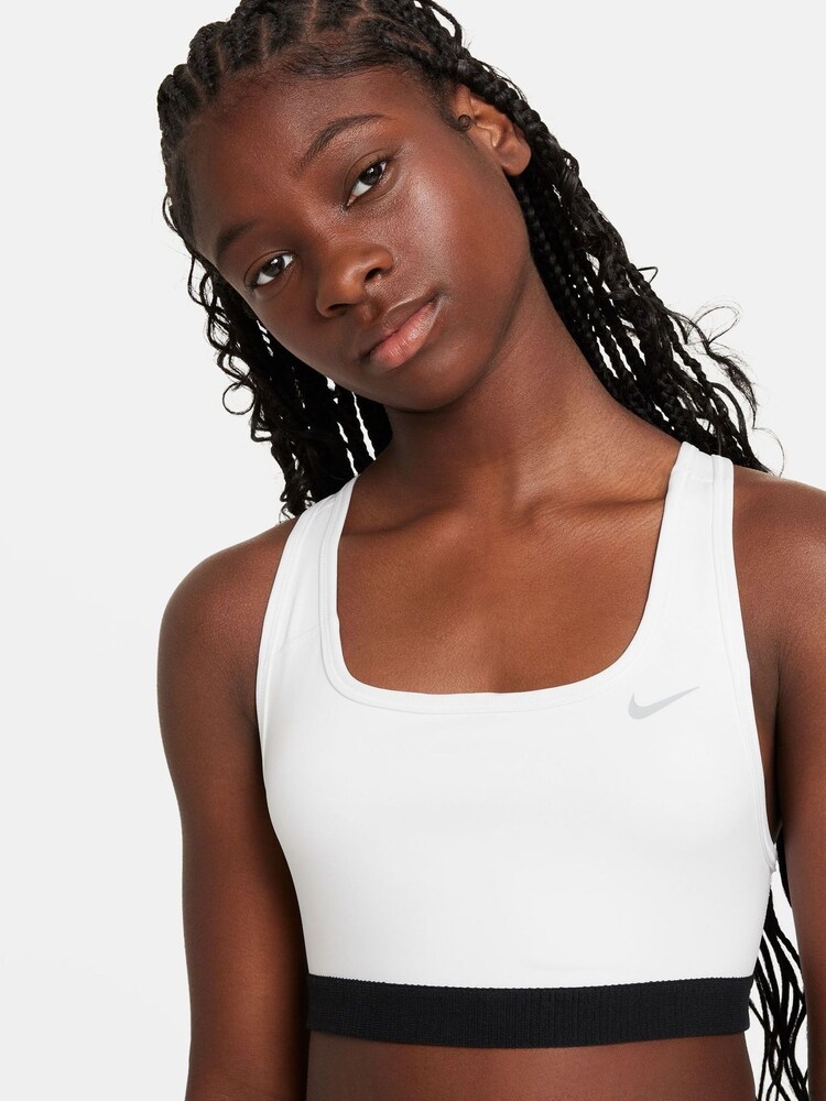 Biały - Nike Performance Pro Medium Support Swoosh Bra - Image 3 of 8