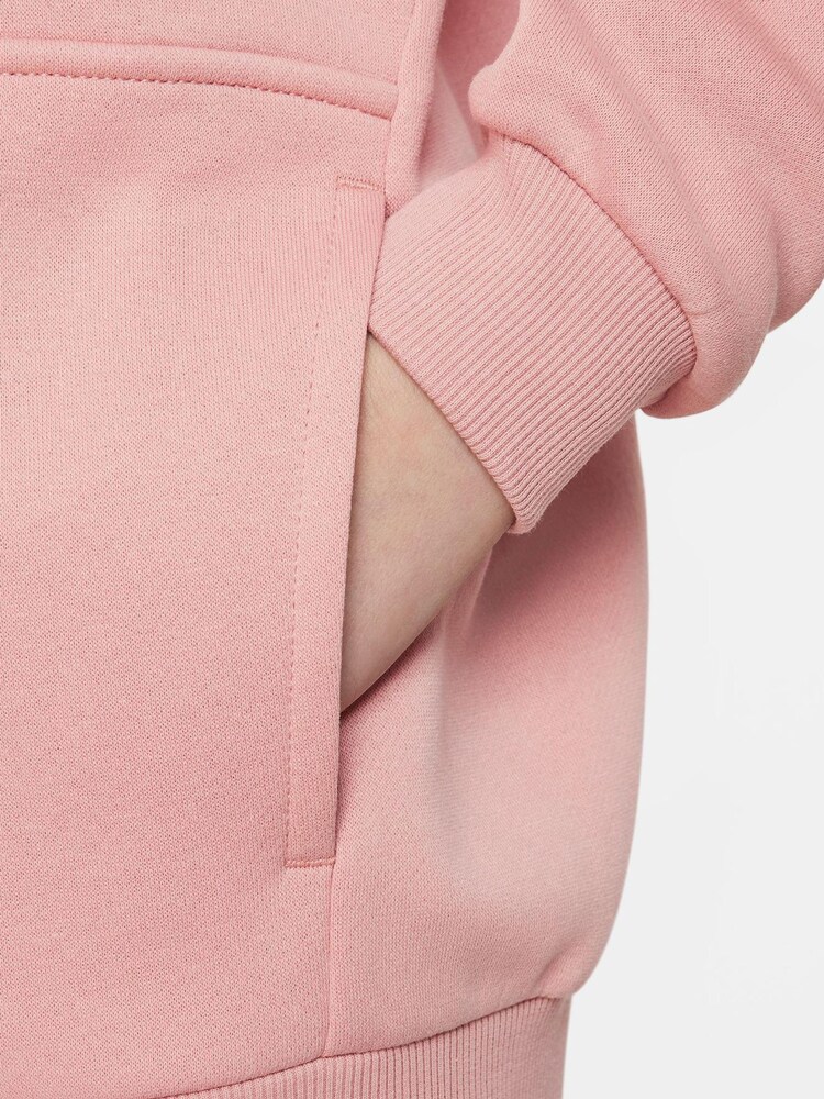 Nike Pink Oversized Club Fleece Zip Through Hoodie - Image 5 of 5 Nike Pink Oversized Club Fleece Zip Through Hoodie - Image 5 of 5