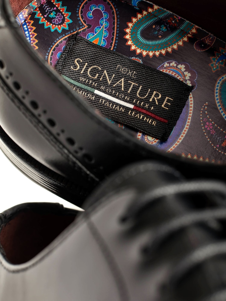 črna - Usnjeni derby čevlji Signature - Slika 7 iz 7