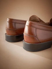 Tan Brown Signature Penny Loafers - Image 5 of 5