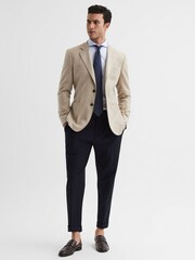 Reiss Blue Hudson Slim Fit Cutaway Collar Shirt - Image 3 of 7