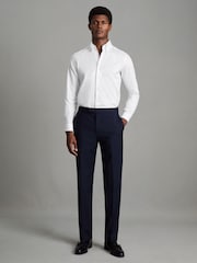 Reiss White Redknapp Slim Fit Cotton Button-Down Shirt - Image 3 of 7