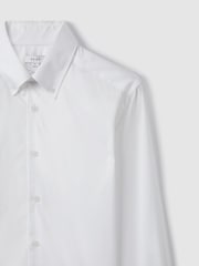 Reiss White Redknapp Slim Fit Cotton Button-Down Shirt - Image 5 of 7