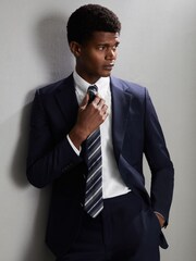 Reiss White Redknapp Slim Fit Cotton Button-Down Shirt - Image 7 of 7