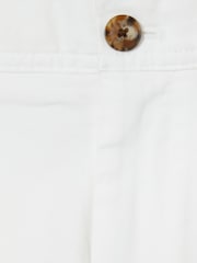 Reiss White Pitch Slim Fit Washed Cotton Blend Chinos - Image 6 of 6