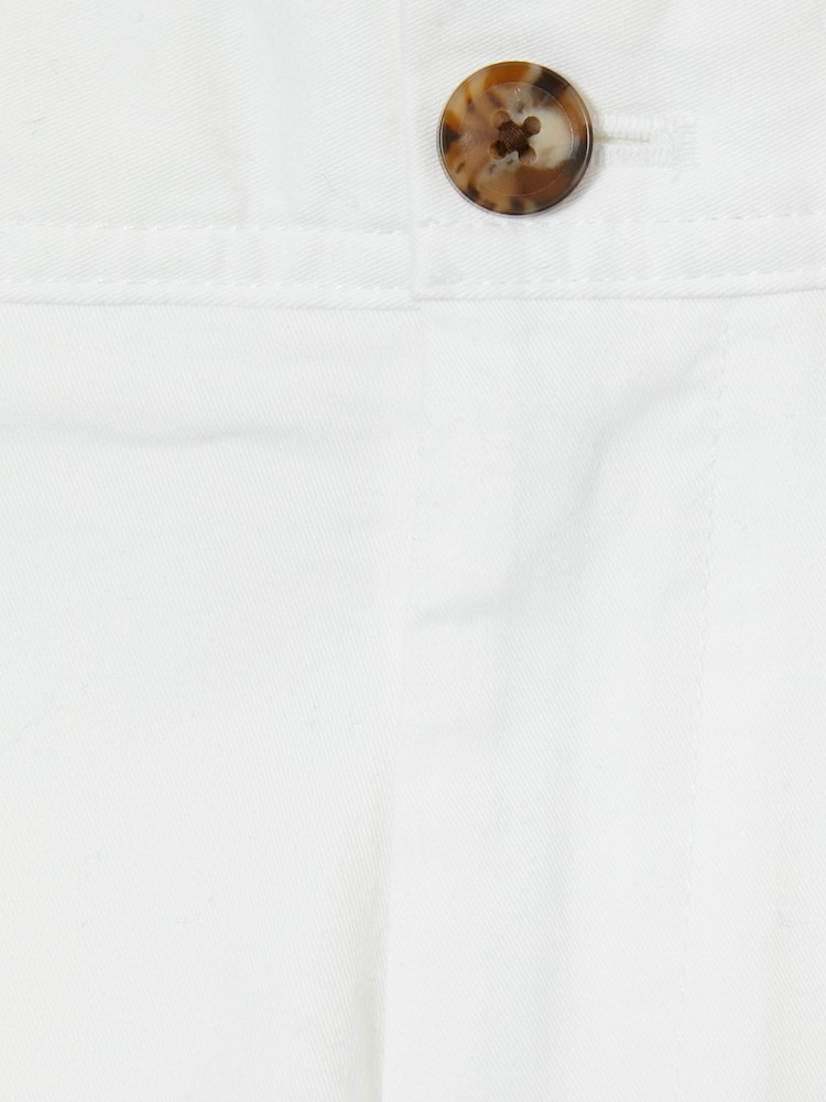 Reiss White Pitch Slim Fit Washed Cotton Blend Chinos - Image 6 of 6