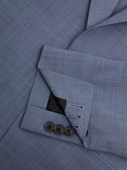 Reiss Soft Blue Wish Slim Fit Single Breasted Wool Blend Blazer - Image 7 of 8
