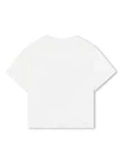 Kenzo Kids Unisex Cream 100% Cotton Logo T-Shirt - Image 4 of 4