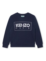 KENZO KIDS Navy Blue Logo Sweatshirt - Image 1 of 3