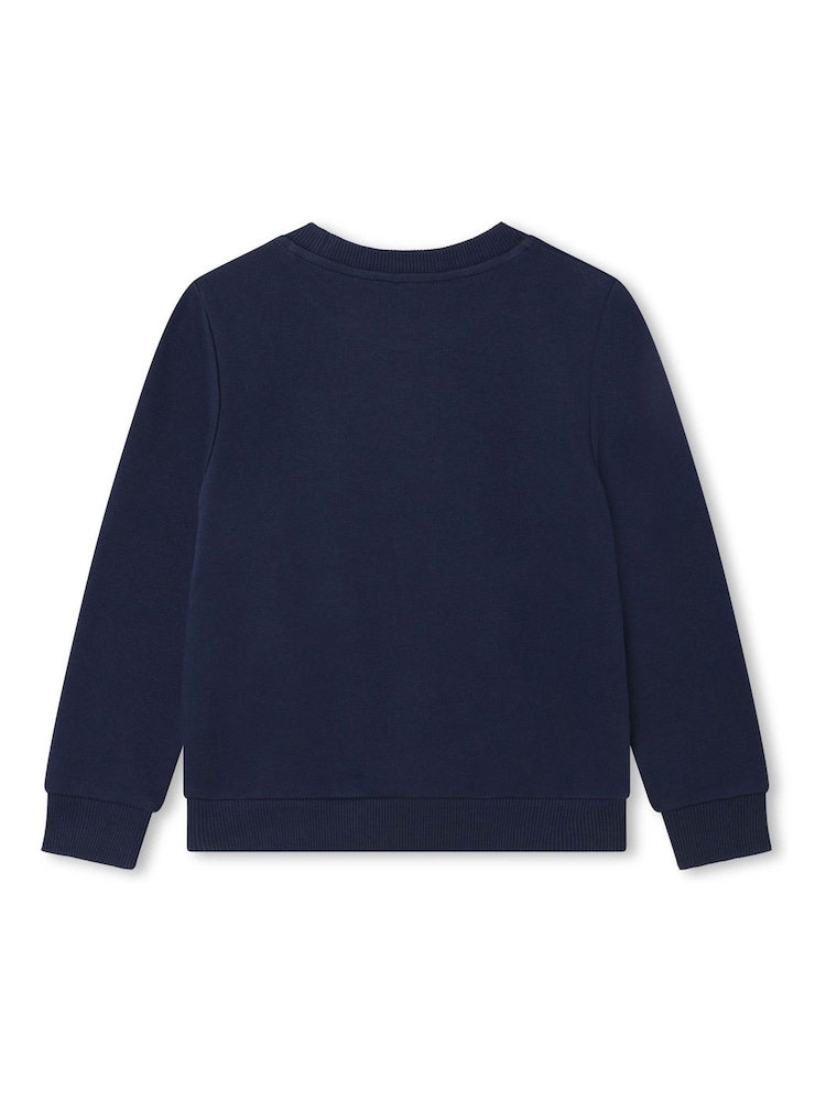 KENZO KIDS Navy Blue Logo Sweatshirt - Image 2 of 3