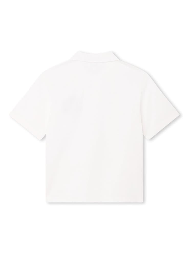 KENZO KIDS Cream Tiger Logo Poloshirt - Image 2 of 3