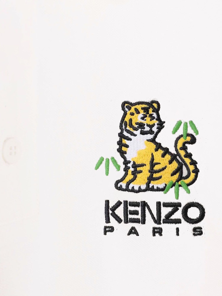 KENZO KIDS Cream Tiger Logo Poloshirt - Image 3 of 3 KENZO KIDS Cream Tiger Logo Poloshirt - Image 3 of 3