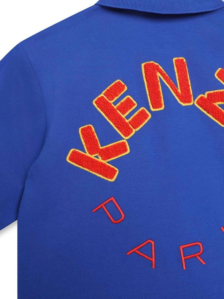 KENZO KIDS Blue K Logo Poloshirt - Image 3 of 3