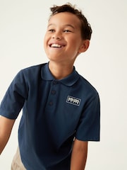 Зеленая рубашка поло с логотипом Kenzo KIDS - Изображение 1 из 2