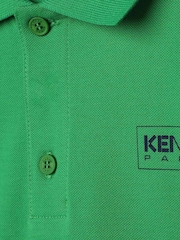 Зеленая рубашка поло с логотипом Kenzo KIDS - Изображение 5 из 5