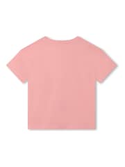 Kenzo Kids Pink Logo T-Shirt - Image 2 of 4