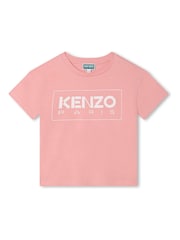 Kenzo Kids Pink Logo T-Shirt - Image 3 of 4