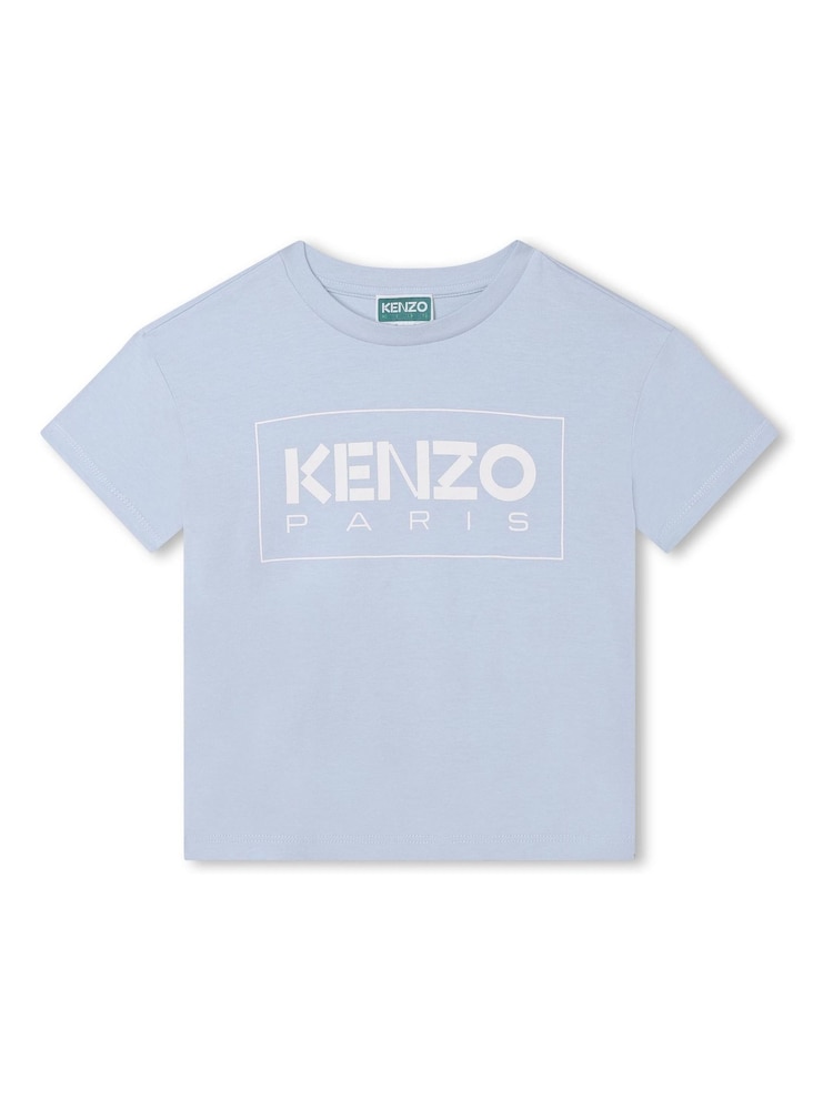 Kenzo Kids Blue Logo T-Shirt - Image 1 of 3