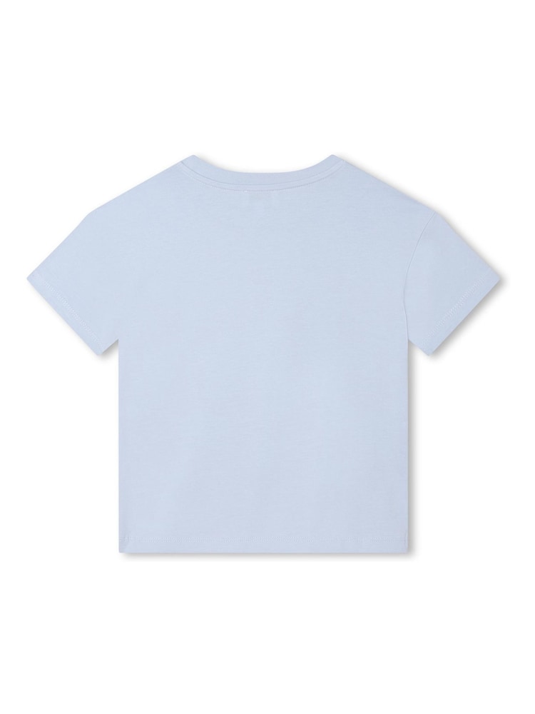 Kenzo Kids Blue Logo T-Shirt - Image 2 of 3