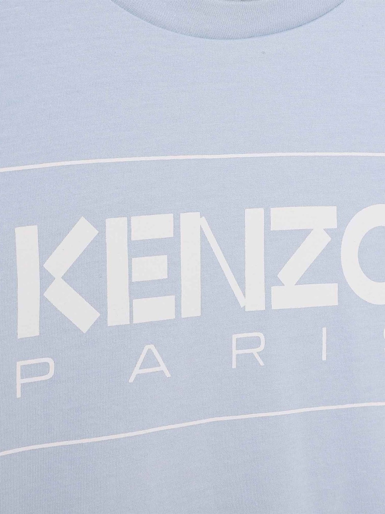 Kenzo Kids Blue Logo T-Shirt - Image 3 of 3