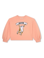 Kenzo Kids Pink Frog Logo Sweatshirt - Image 1 of 3