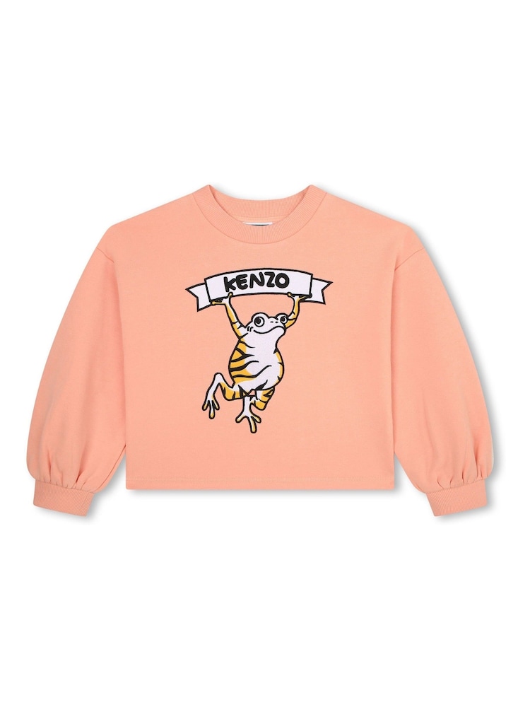 Kenzo Kids Pink Frog Logo Sweatshirt - Image 1 of 3