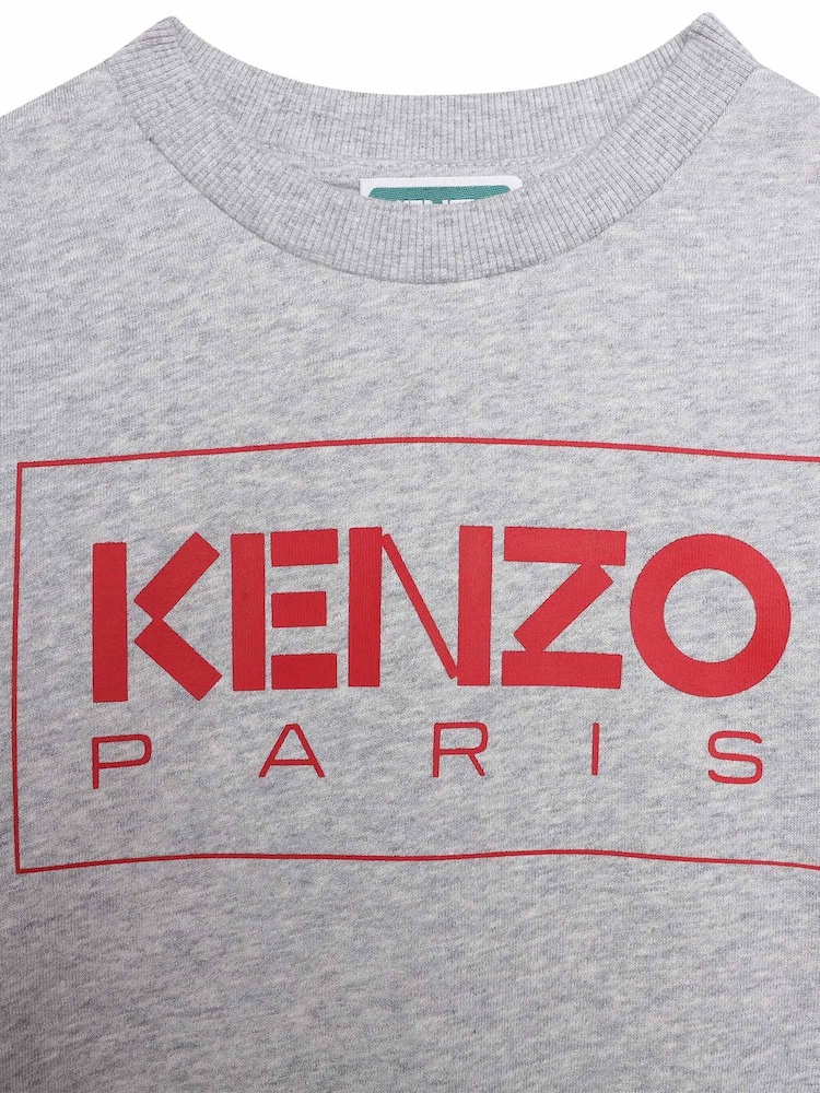 Kenzo Kids Grey Logo Sweatshirt - Image 3 of 3