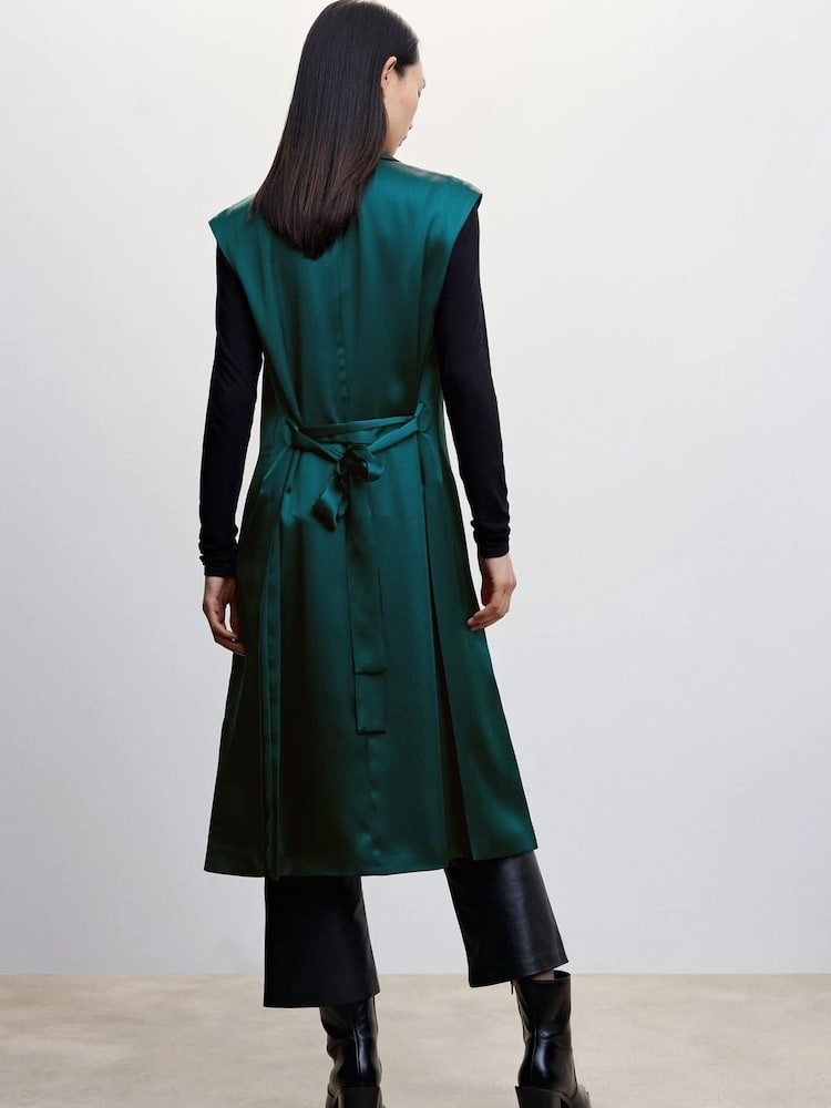 Mango Blue Satin Waistcoat Belt - Image 2 of 6