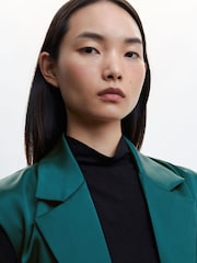 Mango Blue Satin Waistcoat Belt - Image 4 of 6