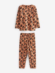 Black/Brown Animal Print Jogger 100% Cotton Pyjamas 3 Pack (3-16yrs) - Image 4 of 6
