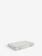 Grey Faux Leather Flat Profile Jewellery Box - Image 3 of 4