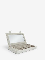 Grey Faux Leather Flat Profile Jewellery Box - Image 4 of 4