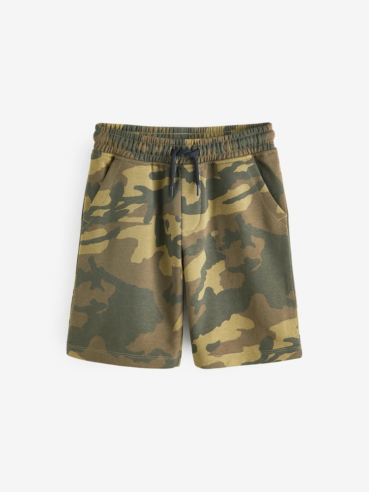 Green Camo Regular Fit Basic Shorts (3-16yrs) - Image 1 of 3