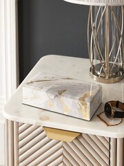 Gold Glass Jewellery Box - Image 1 of 3