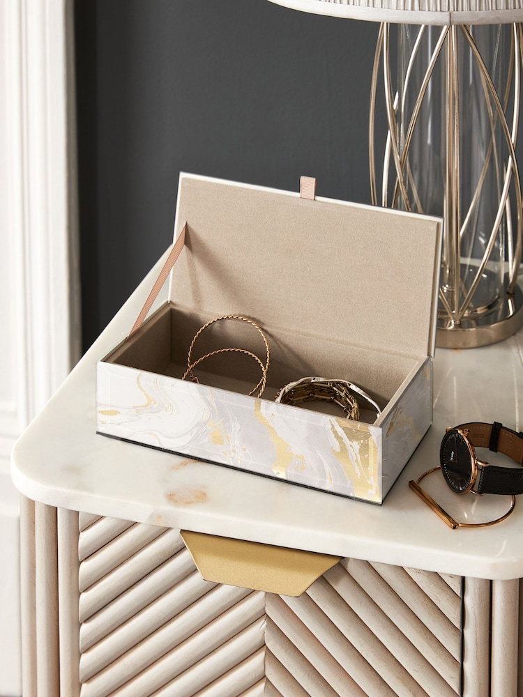 Gold Glass Jewellery Box - Image 2 of 3