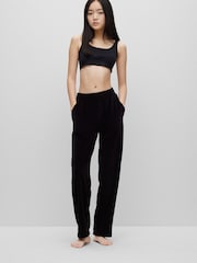 HUGO Velvet Black Joggers - Image 1 of 4