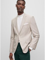 BOSS Natural Hutson Slim Fit Suit Jacket - Image 1 of 6