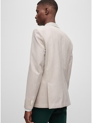 BOSS Natural Hutson Slim Fit Suit Jacket - Image 2 of 6
