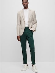 BOSS Natural Hutson Slim Fit Suit Jacket - Image 3 of 6