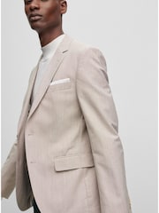 BOSS Natural Hutson Slim Fit Suit Jacket - Image 4 of 6