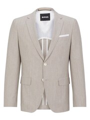 BOSS Natural Hutson Slim Fit Suit Jacket - Image 6 of 6