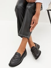 Black Forever Comfort® Leather Quilted Loafers - Image 2 of 8
