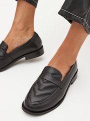 Black Forever Comfort® Leather Quilted Loafers - Image 3 of 8
