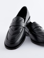 Black Forever Comfort® Leather Quilted Loafers - Image 6 of 8